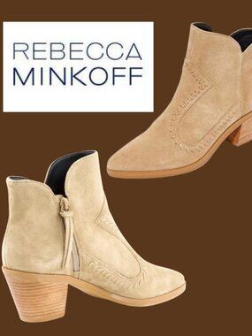 Rebecca Minkoff Lulu Suede Ankle Boots NIB Sz 9.5